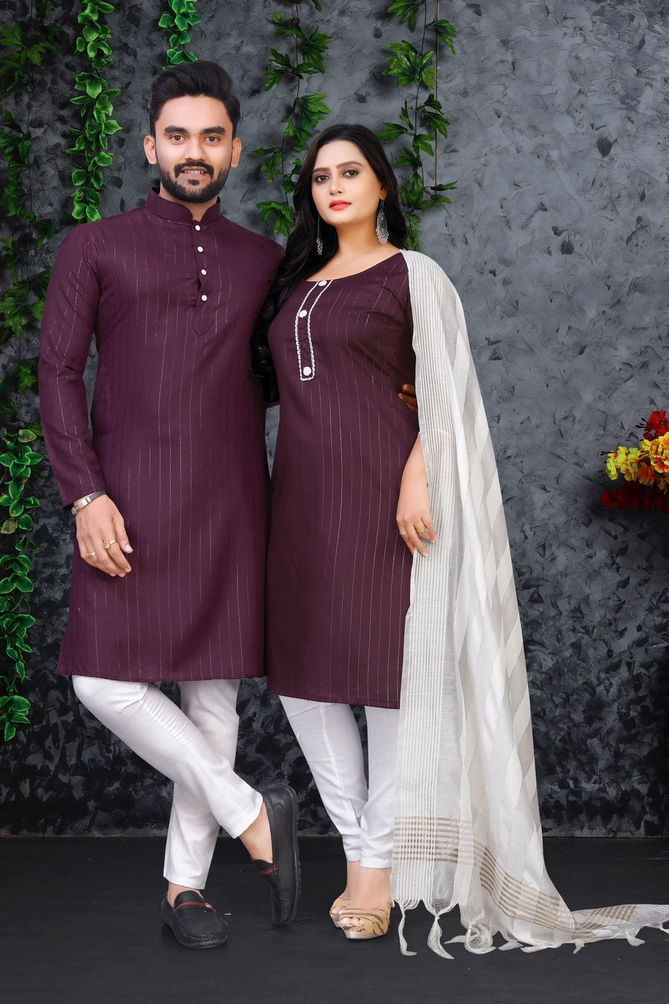 Fg S1 To S5 Designer Couple Kurta Catalog